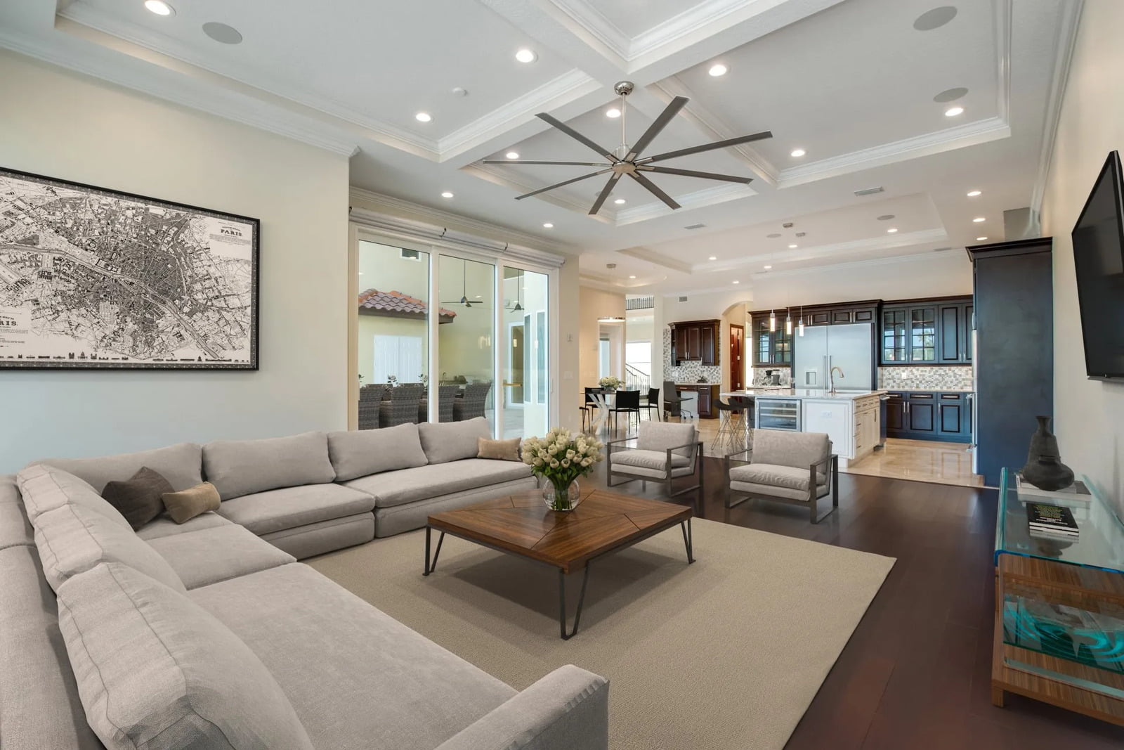 Living room in a Massachusetts luxury home